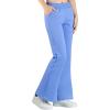 imageBIG ELEPHANT Girls Fleece Flared Pants  Soft Bell Bottom Style with Pockets for School Parties ampamp Everyday OutfitsLight Blue