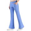 imageBIG ELEPHANT Girls Fleece Flared Pants  Soft Bell Bottom Style with Pockets for School Parties ampamp Everyday OutfitsLight Blue