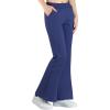 imageBIG ELEPHANT Girls Fleece Flared Pants  Soft Bell Bottom Style with Pockets for School Parties ampamp Everyday OutfitsNavy Blue