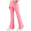 imageBIG ELEPHANT Girls Fleece Flared Pants  Soft Bell Bottom Style with Pockets for School Parties ampamp Everyday OutfitsPink