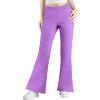 imageBIG ELEPHANT Girls Fleece Flared Pants  Soft Bell Bottom Style with Pockets for School Parties ampamp Everyday OutfitsPurple
