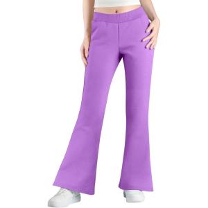 imageBIG ELEPHANT Girls Fleece Flared Pants  Soft Bell Bottom Style with Pockets for School Parties ampamp Everyday OutfitsPurple