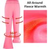 imageBIG ELEPHANT Girls Fleece Flared Dress Pants  Soft Bell Bottom Uniform Pants with Pockets for School or Daily WearPink