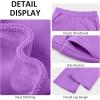 imageBIG ELEPHANT Girls Fleece Flared Dress Pants  Soft Bell Bottom Uniform Pants with Pockets for School or Daily WearPurple