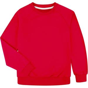 imageBIG ELEPHANT Boys Crewneck Sweatshirt  Cotton Long Sleeve Pullover for Kids Toddler to Teen School and Everyday WearRed