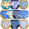 imageBIG ELEPHANT Potty Training Underwear 100 Cotton Absorbent Unisex Toddler Pee Pants for Boys GirlsDino  Sharks