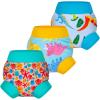 imageBIG ELEPHANT Baby Swim Diapers 3Pack  Reusable Waterproof Swim Pants for Boys and Girls Soft Breathable Swimwear for PoolYellow Rhino