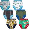 imageBIG ELEPHANT 6Pack Potty Training Pants  100 Cotton Absorbent Toddler Underwear for Boys and Girls 12M10YBlue Pangolin