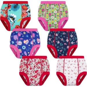 imageBIG ELEPHANT 6Pack Potty Training Pants  100 Cotton Absorbent Toddler Underwear for Boys and Girls 12M10YYellow Burger