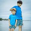 image:imageBIG ELEPHANT 3 Pack Kids Short Sleeve Rash Guard Shirt UPF 50 Protection Swimwear Quick Dry Swim TShirts Youth RashguardBlueGrayYellow