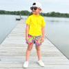 image:imageBIG ELEPHANT 3 Pack Kids Short Sleeve Rash Guard Shirt UPF 50 Protection Swimwear Quick Dry Swim TShirts Youth RashguardBlueGrayYellow