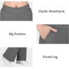 image:imageBIG ELEPHANT Girls Flare Pants with Side Pockets  Casual Bell Bottom Dress Pants for Girls Size 615 YearsDark Gray