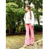 image:imageBIG ELEPHANT Girls Flare Pants with Side Pockets  Casual Bell Bottom Dress Pants for Girls Size 615 YearsDusty Rose