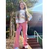 image:imageBIG ELEPHANT Girls Flare Pants with Side Pockets  Casual Bell Bottom Dress Pants for Girls Size 615 YearsDusty Rose