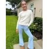 image:imageBIG ELEPHANT Girls Flare Pants with Side Pockets  Casual Bell Bottom Dress Pants for Girls Size 615 YearsLignt Blue