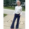 image:imageBIG ELEPHANT Girls Flare Pants with Side Pockets  Casual Bell Bottom Dress Pants for Girls Size 615 YearsRoyal Blue