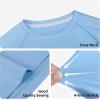 image:imageBIG ELEPHANT 3Pack Kids Short Sleeve TShirts Breathable UPF 50 QuickDry Mesh Solid Tees for Boys amp GirlsNavy Blue  Blue  Black