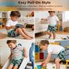 image:imageBIG ELEPHANT 6 Pack Toddler Potty Training Pants for Boys and Girls  100 CottonUnisex Absorbent Boxer StyleBlue Animals