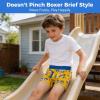image:imageBIG ELEPHANT Boys Boxer Briefs 10Pack 100 Cotton Toddler amp Big Kids Underwear Soft Breathable Underpants Sizes 4T9YYellow Car