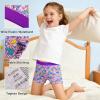 image:imageBIG ELEPHANT Girls Boyshort Panties 6Pack  100 Cotton Boxer Briefs Super Soft amp Breathable Kids UnderwearPurple Flowers