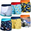 image:imageBIG ELEPHANT 6 Pack Toddler Potty Training Pants for Boys and Girls  100 CottonUnisex Absorbent Boxer StyleBlue Dinosaur