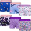 image:imageBIG ELEPHANT 6Pack Girls Boxer Briefs  100 Cotton Underwear Super Soft amp Breathable Kids PantiesPurple Flowers