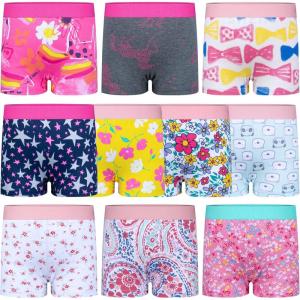 image:imageBIG ELEPHANT Girls Cotton Boxer Briefs 10Pack Kids Boyshort Panties Underwear 100 Cotton with Wide Waistband Sizes 4T9YPink