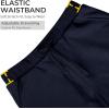 image:imageBIG ELEPHANT Boys Athletic Shorts 3 Pack Cotton Gym Shorts with Pockets Elastic Waist Drawstring for School Sports and PlayBlackLight GrayNavy Blue