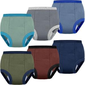 image:imageBIG ELEPHANT Potty Training Underwear 100 Cotton Absorbent Unisex Toddler Pee Pants for Boys GirlsSolid Color B
