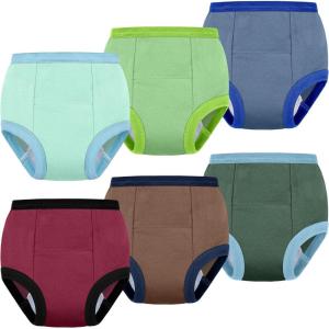 image:imageBIG ELEPHANT Potty Training Underwear 100 Cotton Absorbent Unisex Toddler Pee Pants for Boys GirlsSolid Color C
