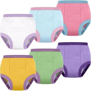 image:imageBIG ELEPHANT Potty Training Underwear 100 Cotton Absorbent Unisex Toddler Pee Pants for Boys GirlsSolid Color a