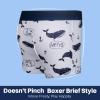 image:imageBIG ELEPHANT Boys Boxer Briefs 10Pack 100 Cotton Toddler Underwear Dinosaur and Car Print Soft Breathable UnderpantsWhite Shark