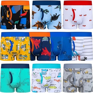 image:imageBIG ELEPHANT Boys Boxer Briefs 10Pack 100 Cotton Toddler Underwear Dinosaur and Car Print Soft Breathable UnderpantsYellow Car