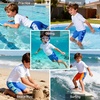 image:imageBIG ELEPHANT Boys Swim Shorts 2Pack QuickDry Stretch Swim Trunks with BuiltIn Liner Athletic Swimwear for Beach amp PoolOctopus and CrabGreen Fish