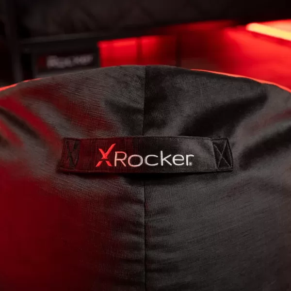 X Rocker Nimbus Gaming Bean Bag Chair, with Sizeable Side Pouch, Lightweight Foam Bead Filling, 9501101, 29" x 29" x 21", Black and Red