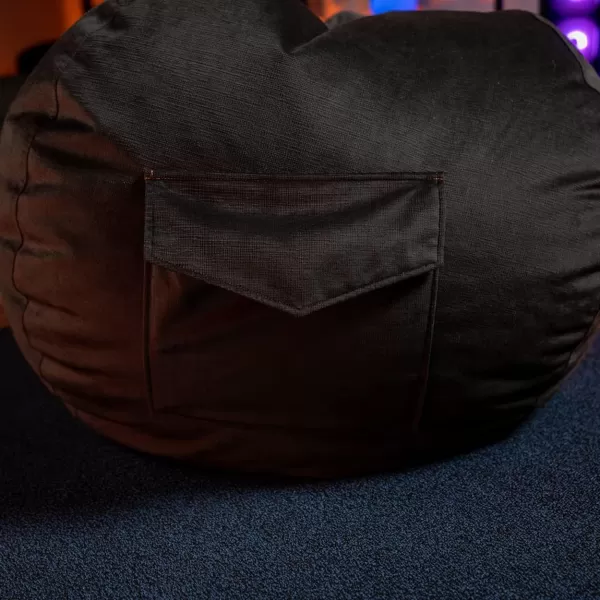 X Rocker Nimbus Gaming Bean Bag Chair, with Sizeable Side Pouch, Lightweight Foam Bead Filling, 9501101, 29" x 29" x 21", Black and Red