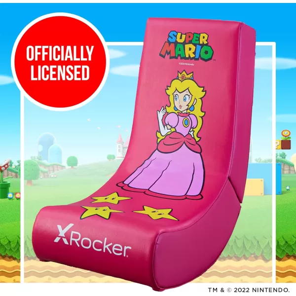 X Rocker Official Super Mario Video Gaming Floor Chair, All-Star Edition Nintendo Collectible, Faux Leather, Foldable, Youth