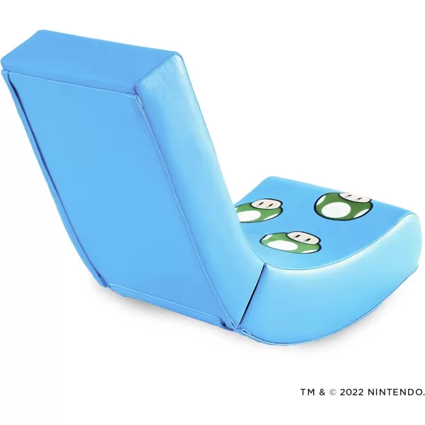 X Rocker Official Super Mario Video Gaming Floor Chair, All-Star Edition Nintendo Collectible, Faux Leather, Foldable, Youth