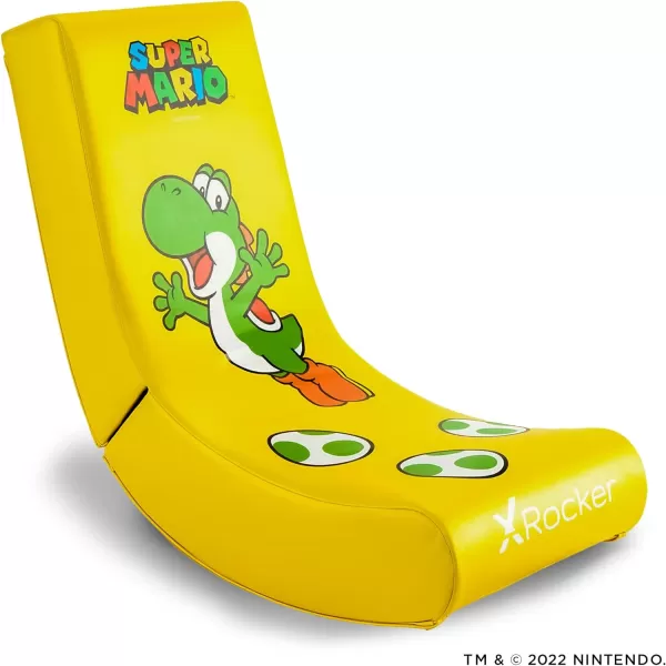 X Rocker Official Super Mario Video Gaming Floor Chair, All-Star Edition Nintendo Collectible, Faux Leather, Foldable, Youth