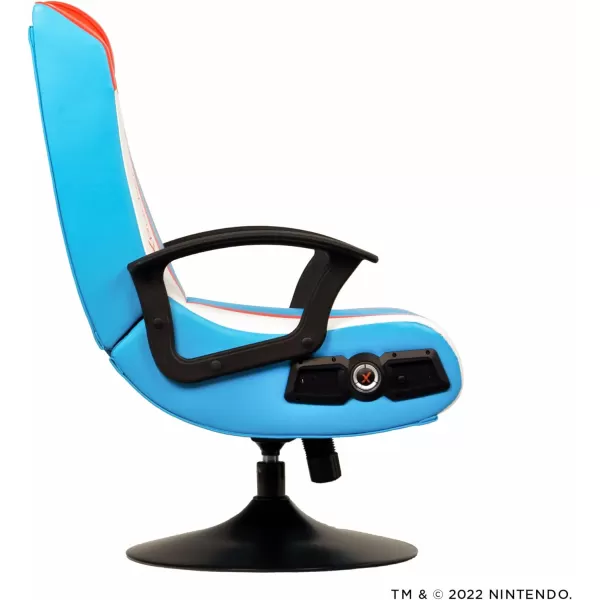 X Rocker Official Super Mario Video Gaming Floor Chair, All-Star Edition Nintendo Collectible, Faux Leather, Foldable, Youth