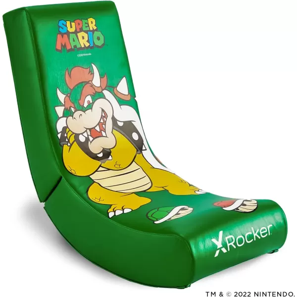 X Rocker Official Super Mario Video Gaming Floor Chair, All-Star Edition Nintendo Collectible, Faux Leather, Foldable, Youth