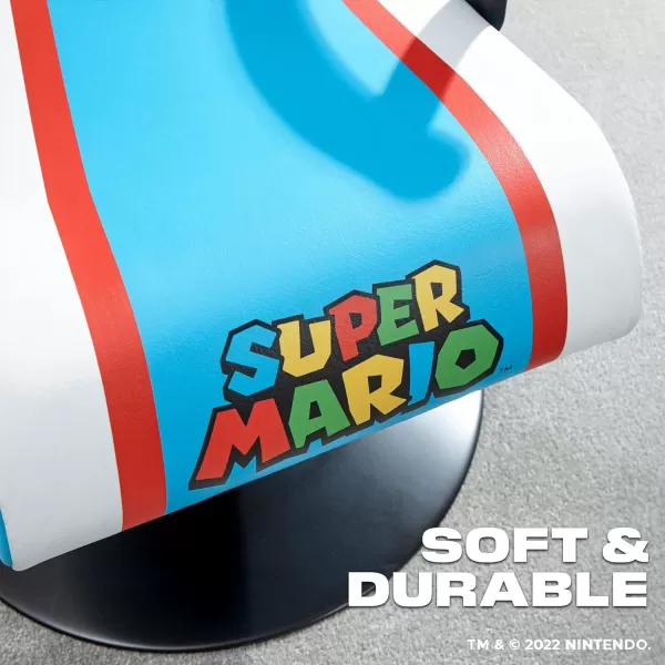 X Rocker Official Super Mario Video Gaming Floor Chair, All-Star Edition Nintendo Collectible, Faux Leather, Foldable, Youth