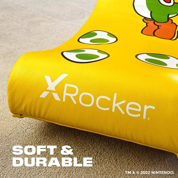 X Rocker Official Super Mario Video Gaming Floor Chair, All-Star Edition Nintendo Collectible, Faux Leather, Foldable, Youth