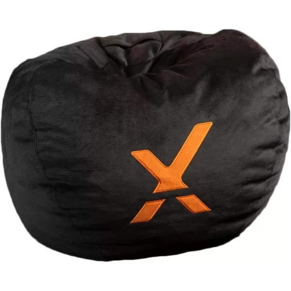 X Rocker Nimbus Gaming Bean Bag Chair, with Sizeable Side Pouch, Lightweight Foam Bead Filling, 9501101, 29" x 29" x 21", Black and Red