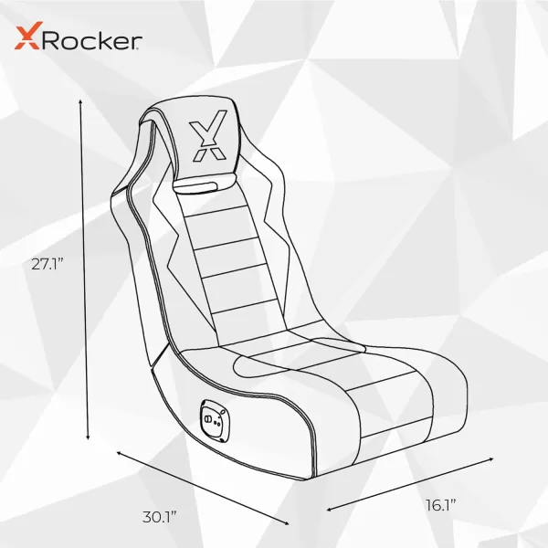 X Rocker Flash Audio Floor Gaming Chair, Wired with LED Lights, Neo Fiber, Foldable, 5113501, 30.5" x 17.5" x 26.6", Red, Black, and Gray