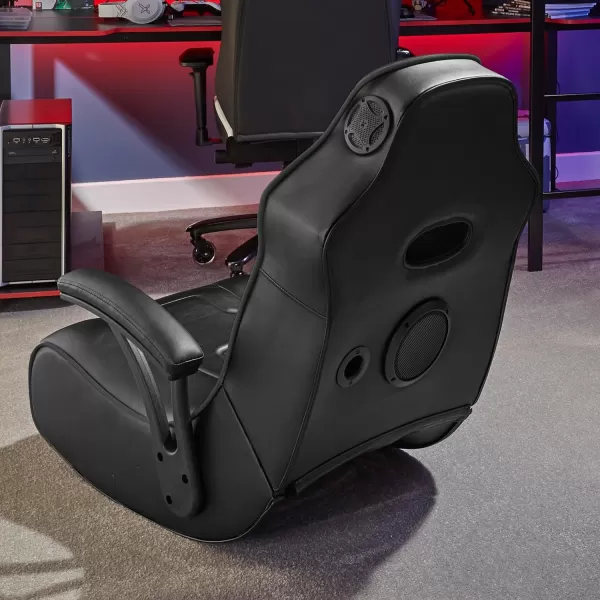 X Rocker G-Force Floor Gaming Chair, RGB Wired Audio with Subwoofer, Neo Motion, Foldable, Padded Armrest, 5113701, 36.42" x 25.4" x 32.5", Black