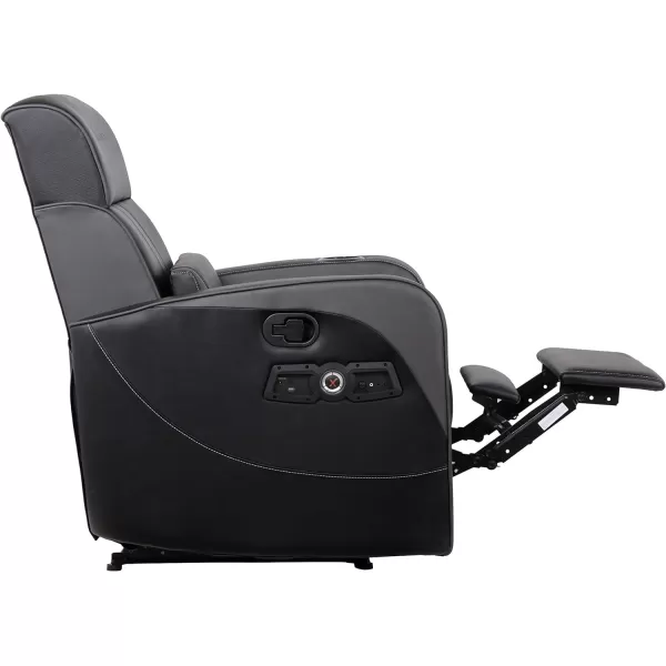 X Rocker Gamma Recliner Gaming Chair, 2.1 Bluetooth Audio System, Headrest Mounted Speakers, Built-in Footrest and Cupholder, 718001, 34.84" x 39.37" x 30.31", Black
