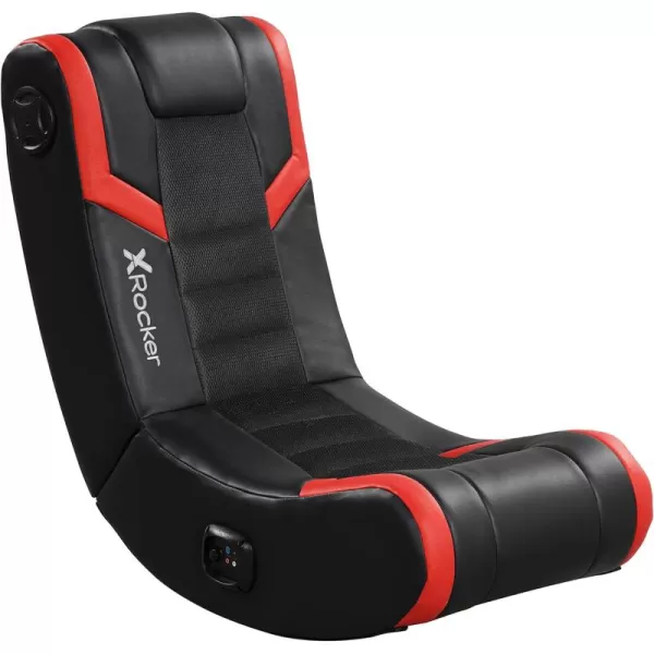 X Rocker Eclipse Video Gaming Floor Chair, Headrest Mounted Speakers, 2.0 Bluetooth, Wireless, 5111801, 31" x 28" x 17", Amazon Exclusive, Black and Red