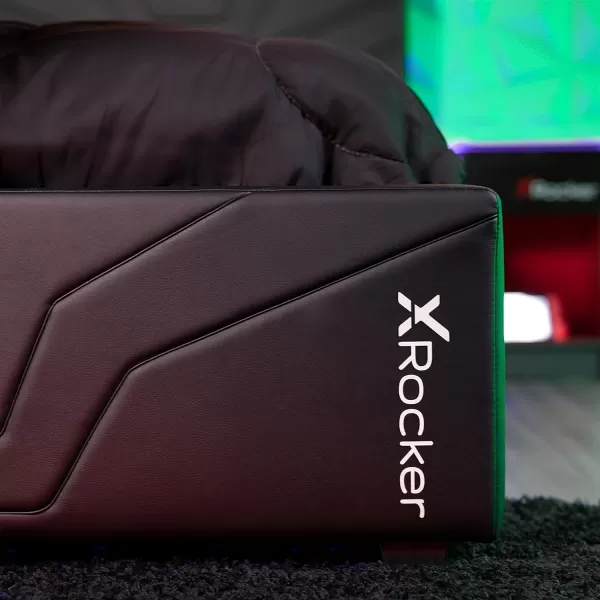 X Rocker Oracle Gaming Bed with TV Mount, Vegan Leather and Durable Metal Frame, 7000401, 82.3" x 41.3" x 42.5", Twin, Black