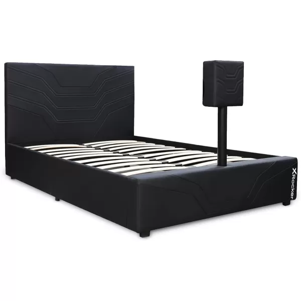 X Rocker Oracle Gaming Bed with TV Mount, Vegan Leather and Durable Metal Frame, 7000401, 82.3" x 41.3" x 42.5", Twin, Black